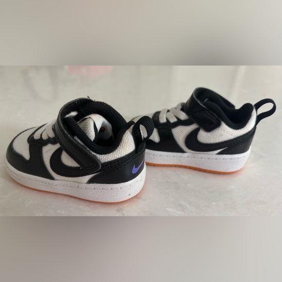 Nike Court Borough Toddler Shoes, White/Black, Size 3C - Picture 2 of 7